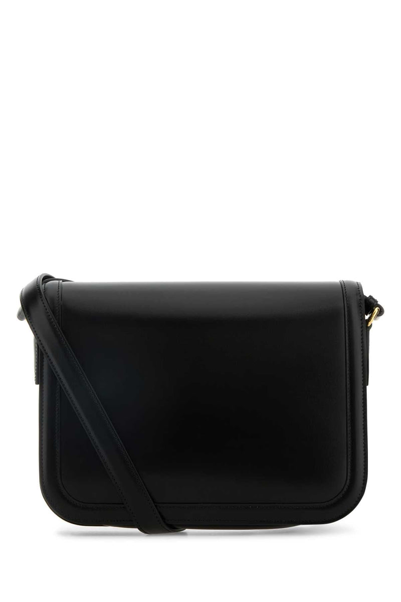 Valentino Garavani Shoulder Bag — Black Calf Leather - Bos Taurus
