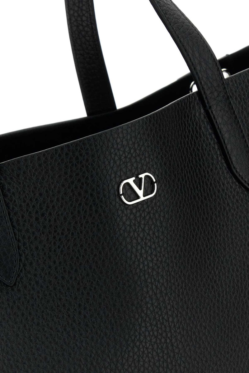 Valentino Garavani Nellcote Tote Bag — Black Calf Leather - Bos Taurus