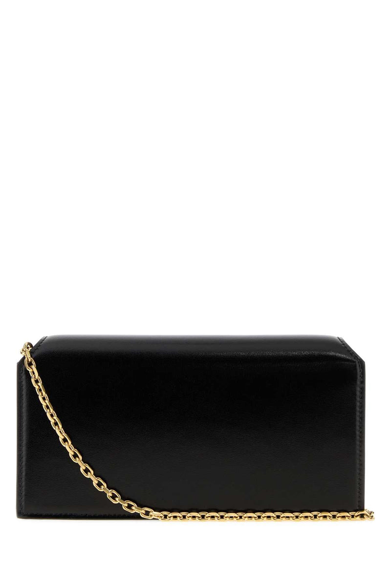 Givenchy Leather Chain-Strap Clutch — Black