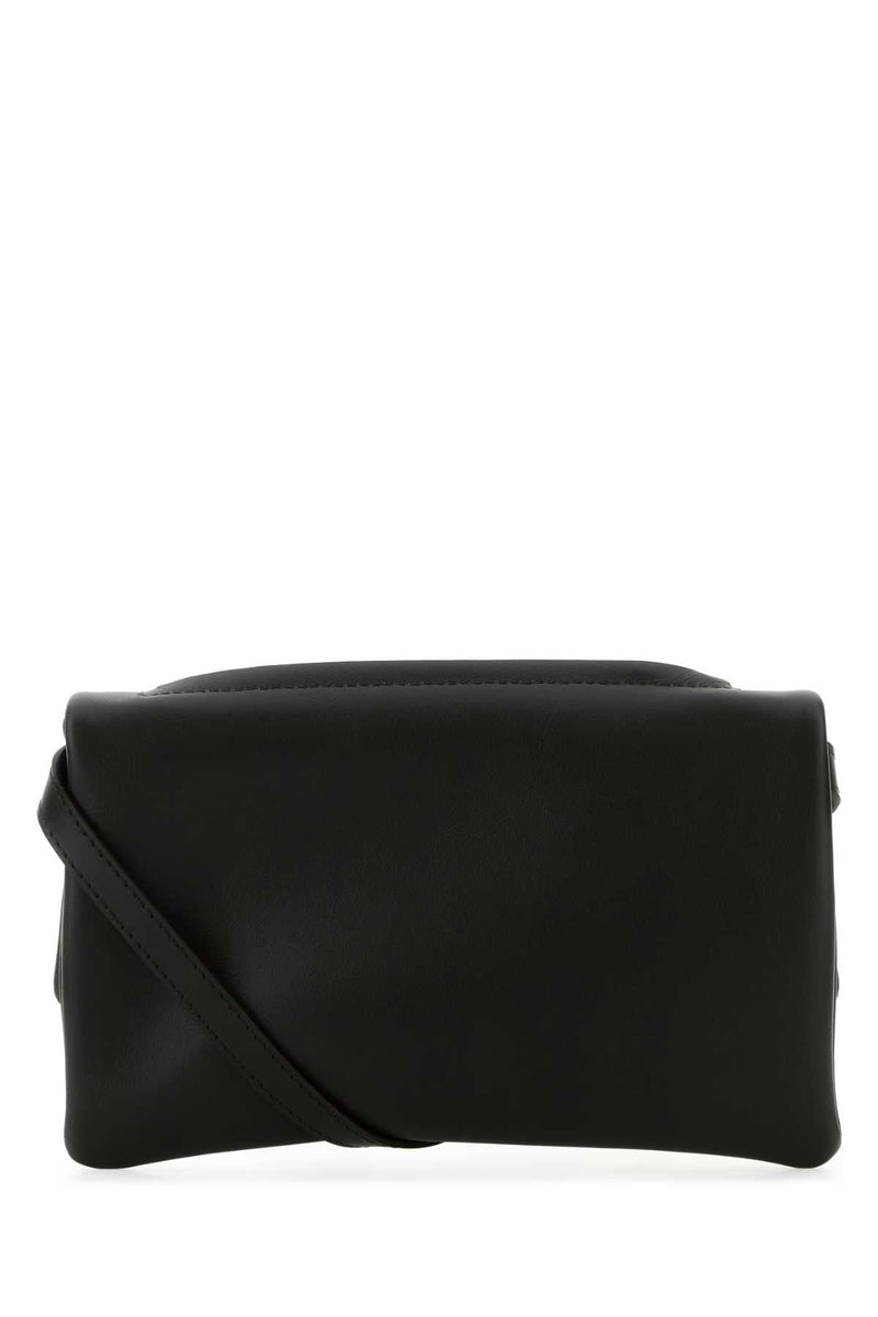Courreges Leather Shoulder Bag — Black