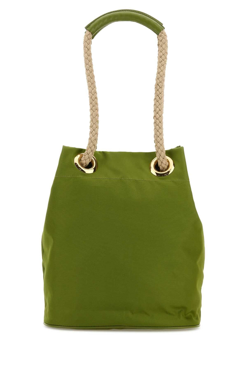 Prada Bucket Bag — Green Recycledpolyamide-calfleather