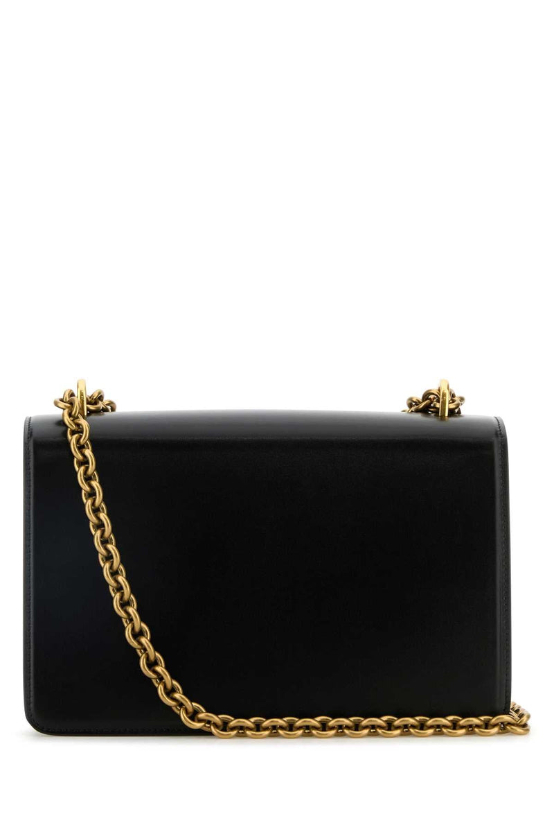 Valentino Garavani Vain Shoulder Bag — Black Calf Leather - Bos Taurus