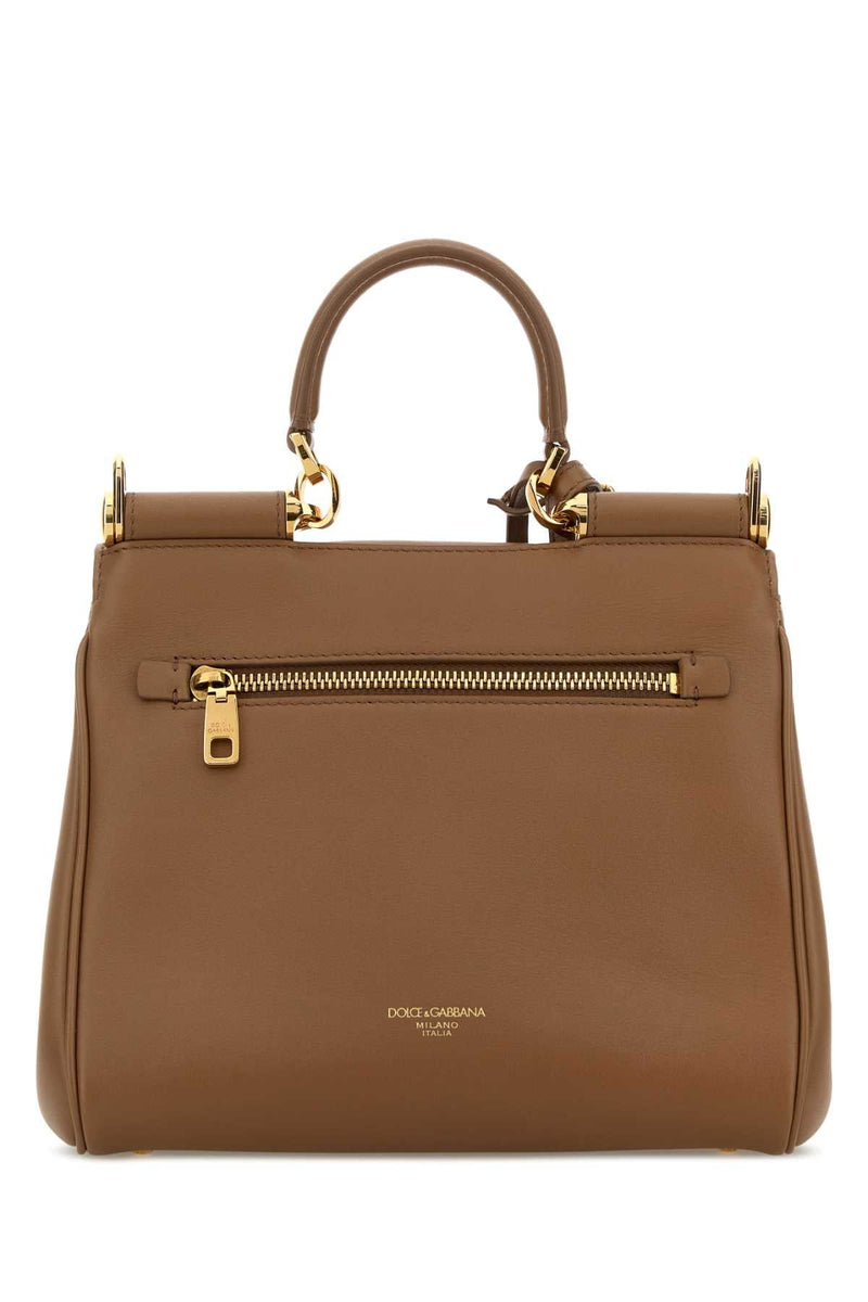 Dolce & Gabbana Top Handle Bag — Brown Pvc Vitello