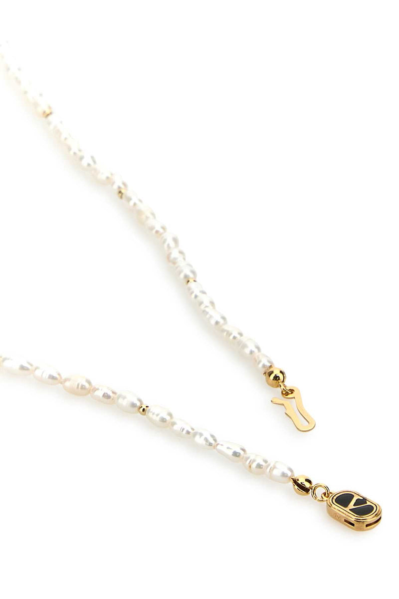Valentino Garavani Ovalette Necklace — White Necklaces