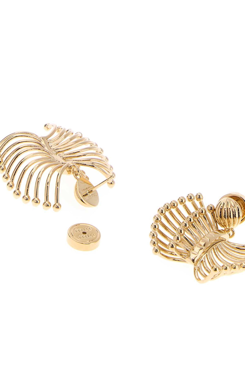 Miu Miu Jewelry Earrings — Gold Brass