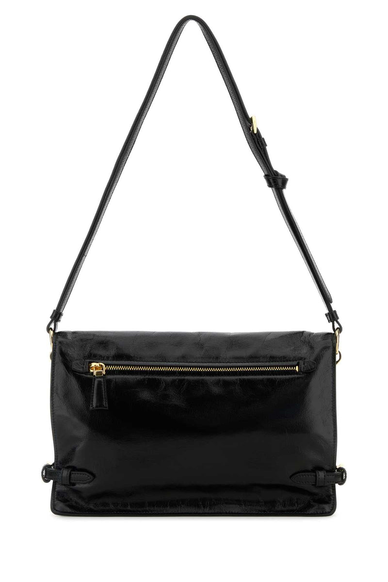 Prada Pattina Shoulder Bag — Black Vitello