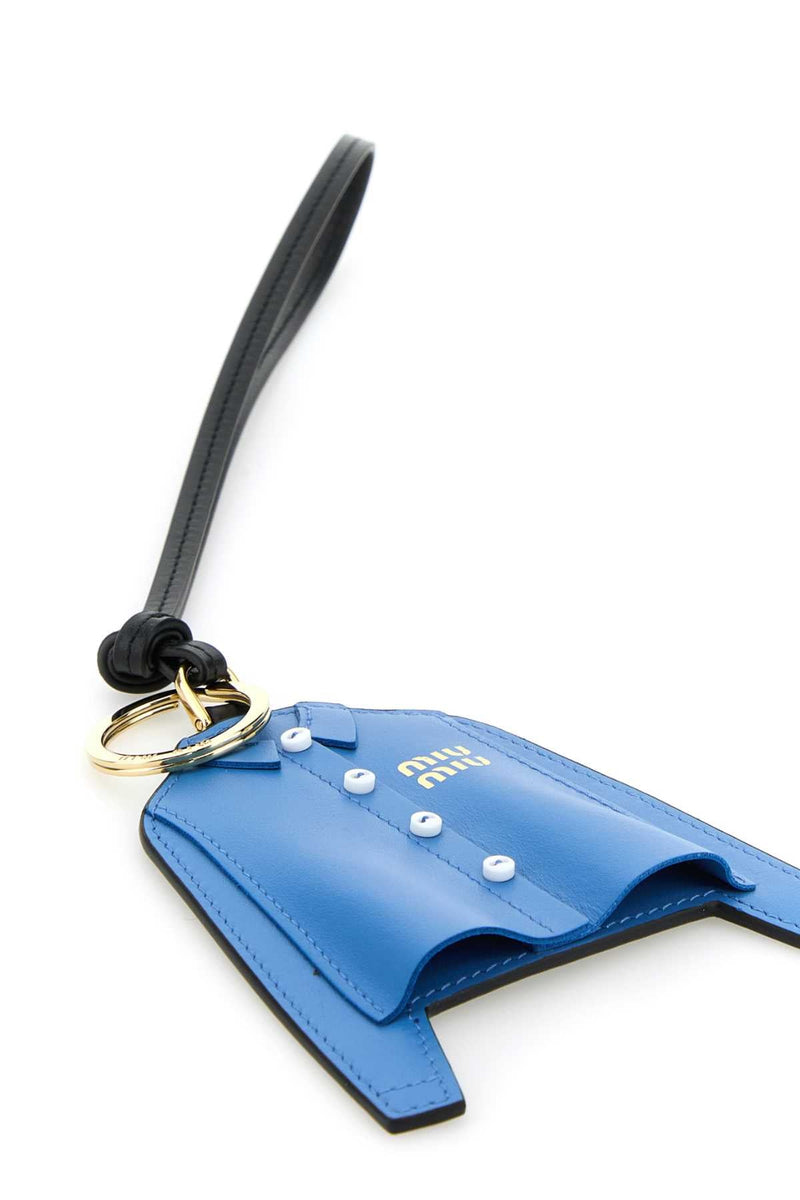 Miu Miu Aventure Key Case — Blue Vitello Keychains