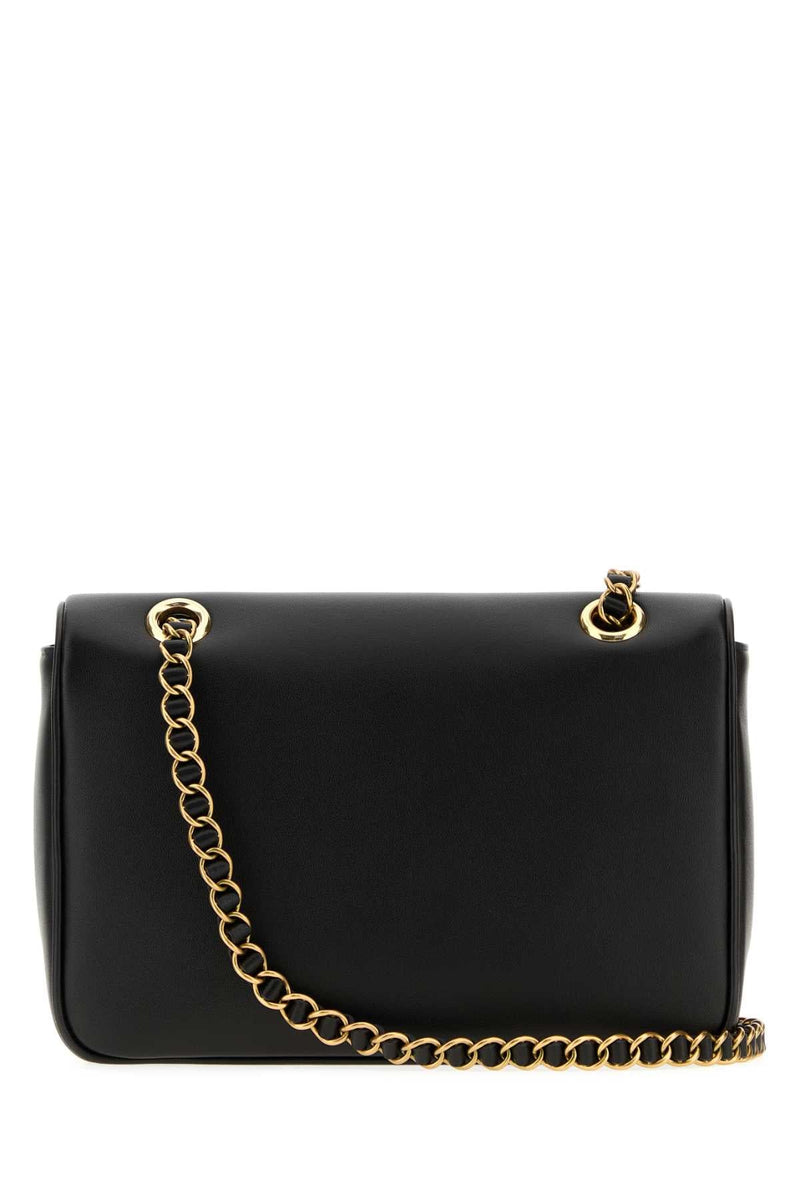Valentino Garavani Gold Chain Strap Shoulder Bag — Black