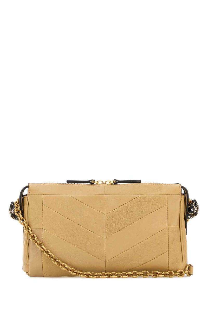 Valentino Garavani Quilted Nappa Leather Shoulder Bag — Beige