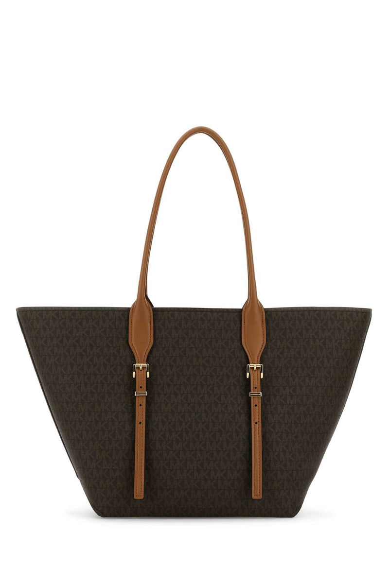 Michael By Kors Buckle Tote Bag — Brown