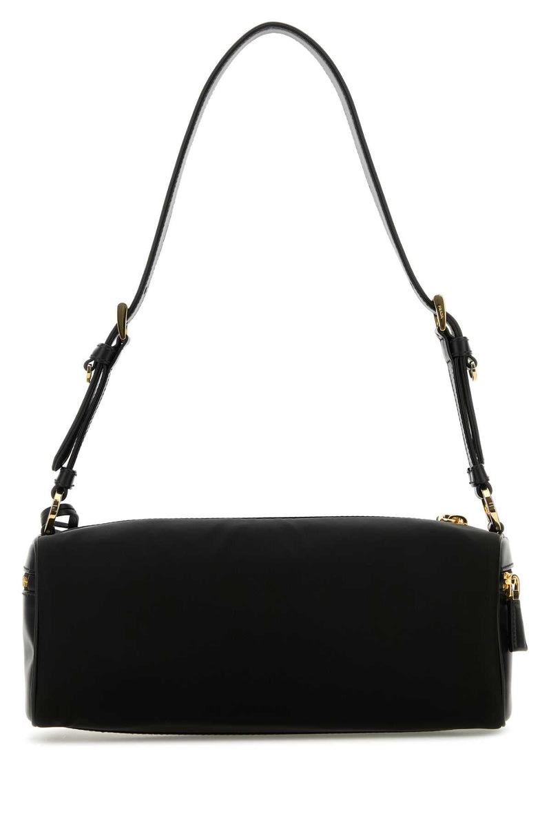 Prada Tessuti Shoulder Bag — Black Poliammidericiclata-vitello