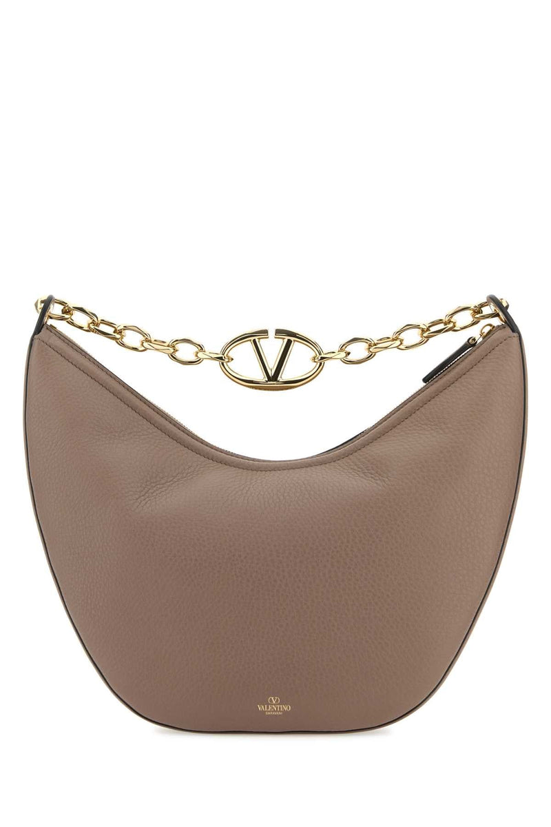Valentino Garavani Moon Hobo Bag — Beige