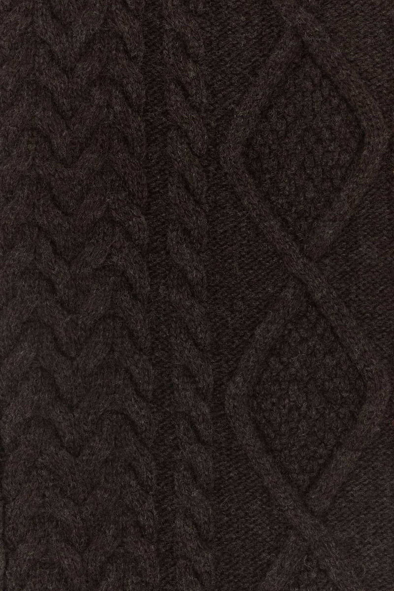 Miu Miu Virgin Wool & Cashmere Blend With Contrast Edges Scarf — Black Scarfs