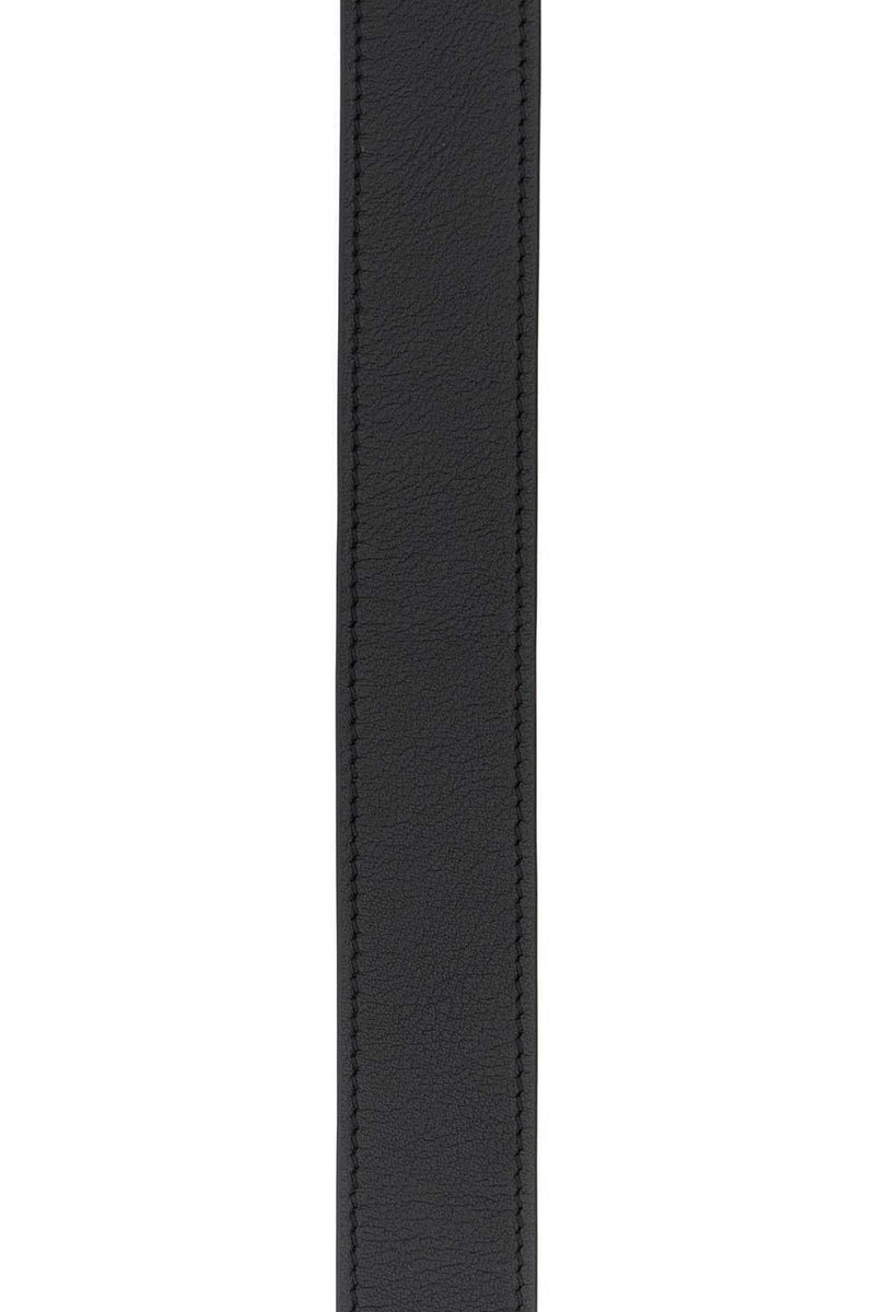 Valentino Garavani Vlogo Leather Belt — Black