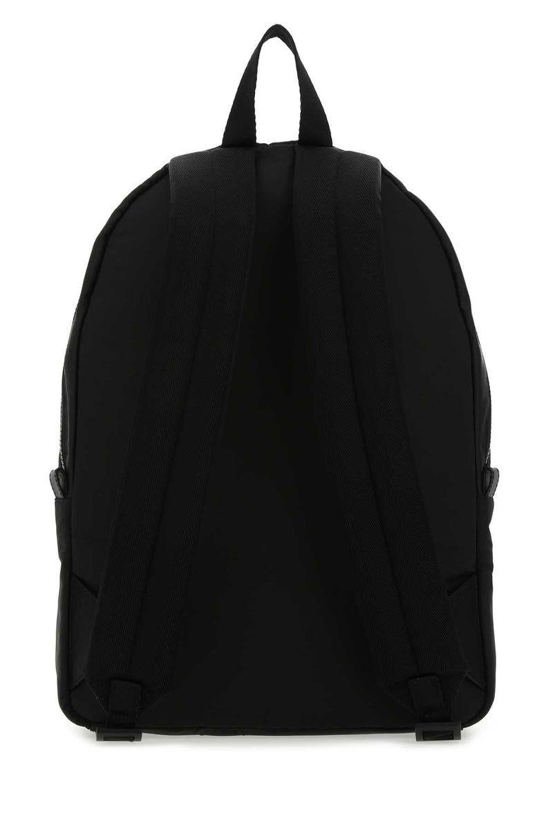 Alexander Mcqueen Logo-Embroidered Canvas Backpack — Black
