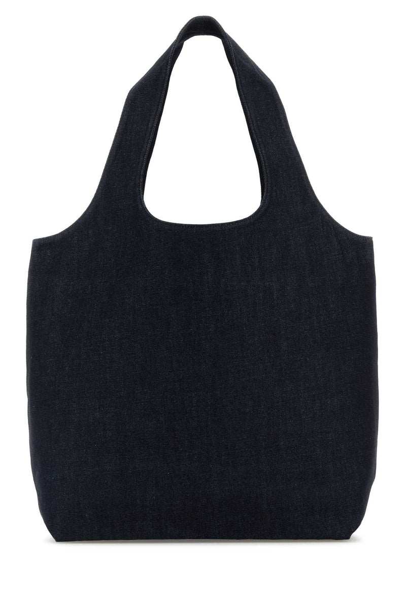 A.p.c. Logo-Print Cotton Shoulder Bag — Black Coton