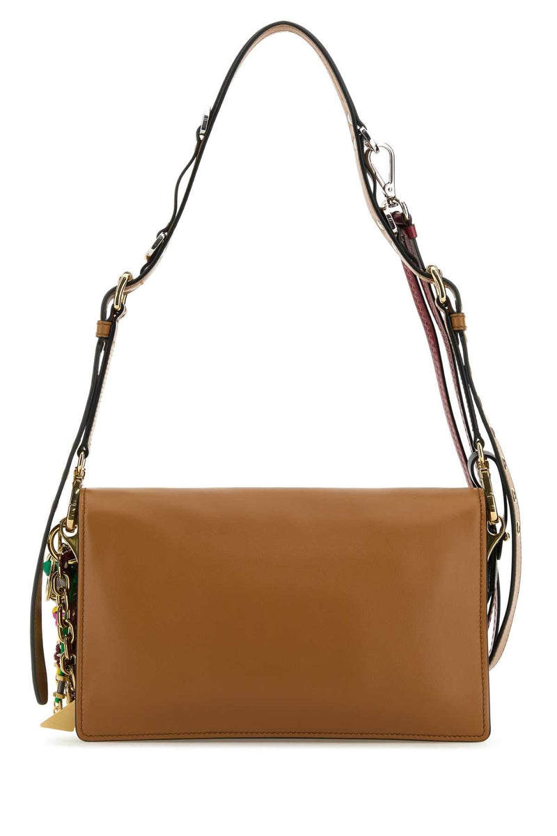 Prada Shoulder Bag — Brown Vitello