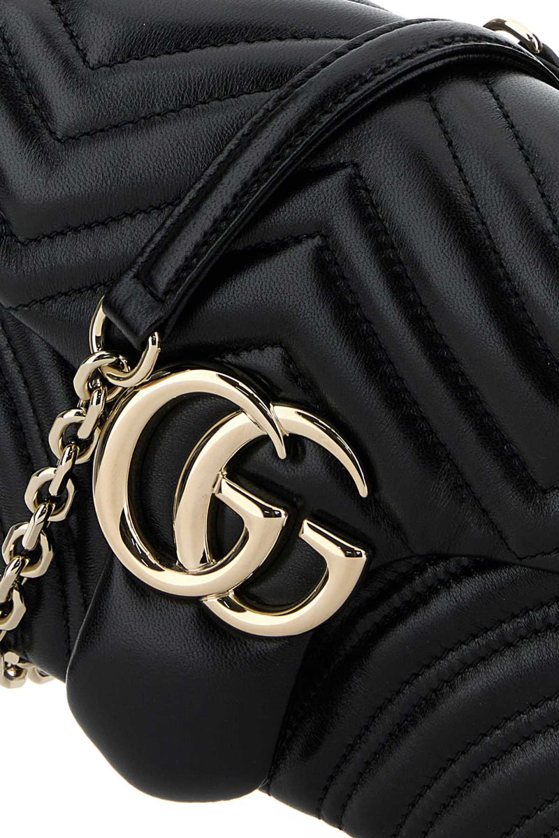 Gucci Gg Marmont Shoulder Bag — Black