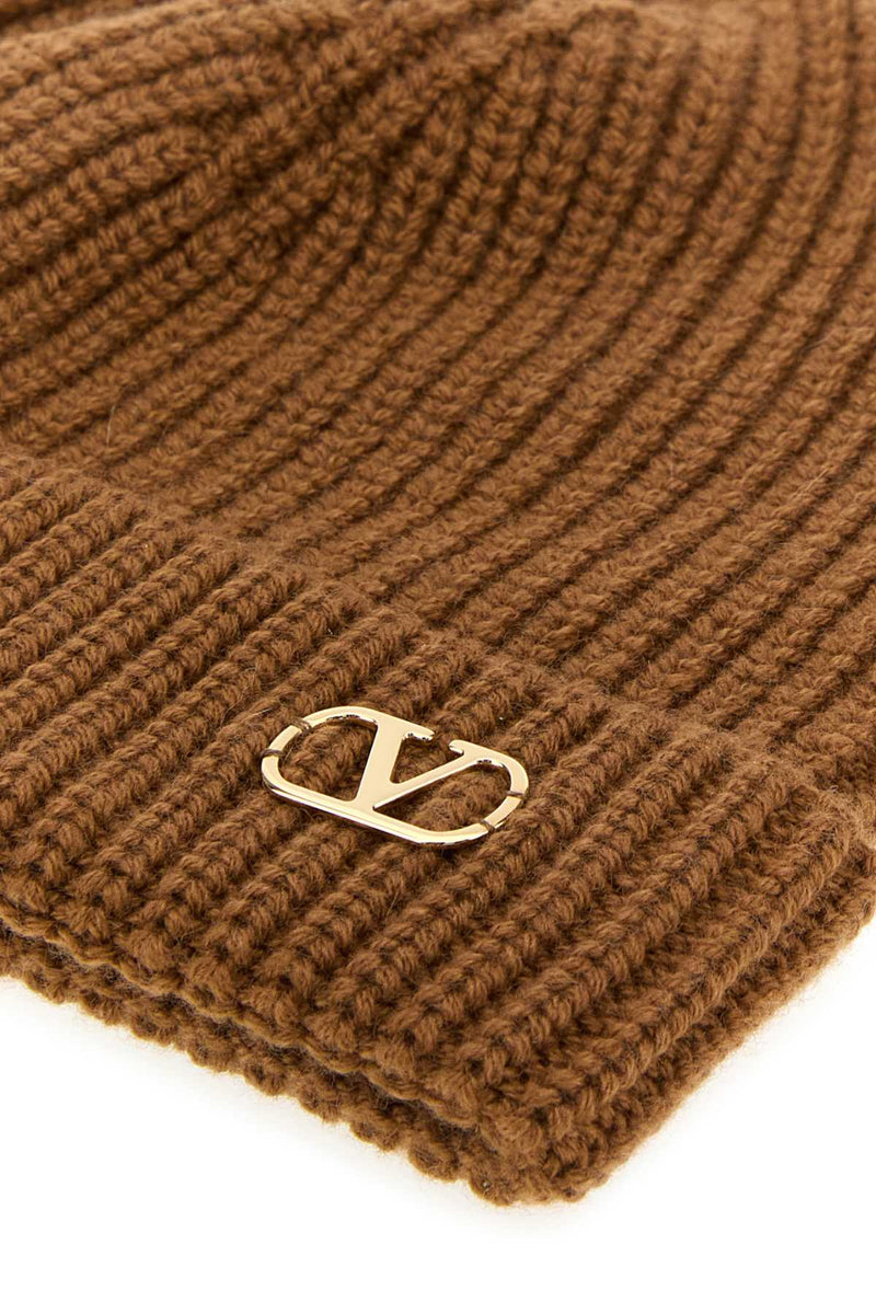 Valentino Garavani Beanie Cashmere — Brown Exterior: Beanies