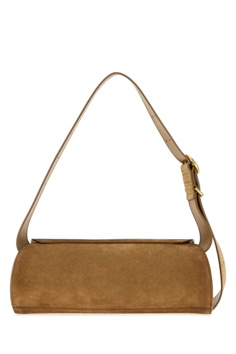 Jil Sander Suede Shoulder Bag — Brown