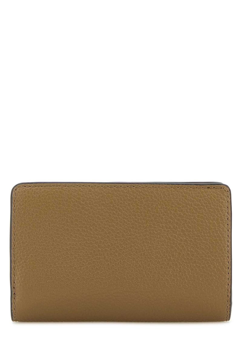 Michael By Kors Pebble Leather Wallet — Beige