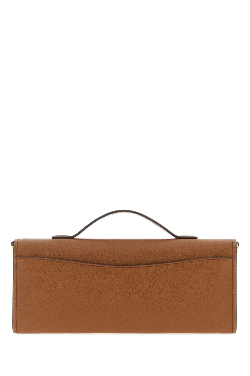 Michael By Kors Clutch Top Handle Bag — Brown
