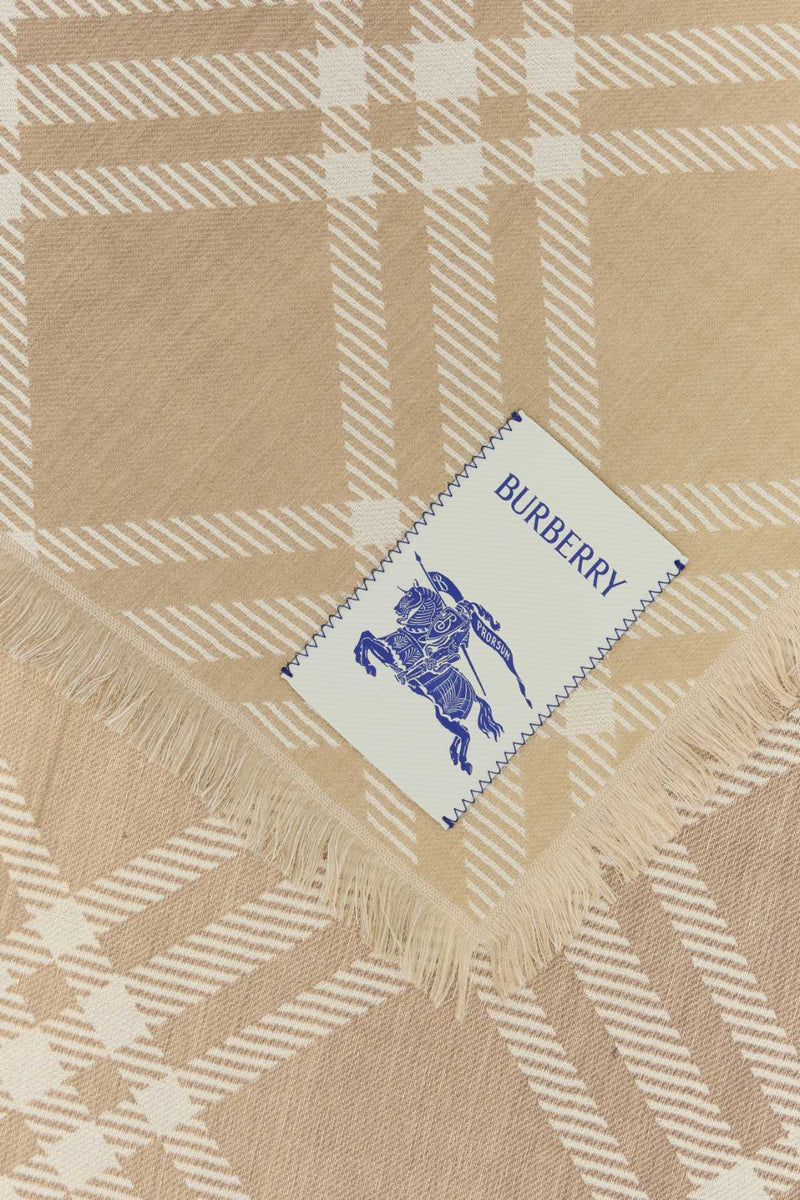 Burberry Gradient Scarf — Beige Exterior: Wool Silk Scarfs