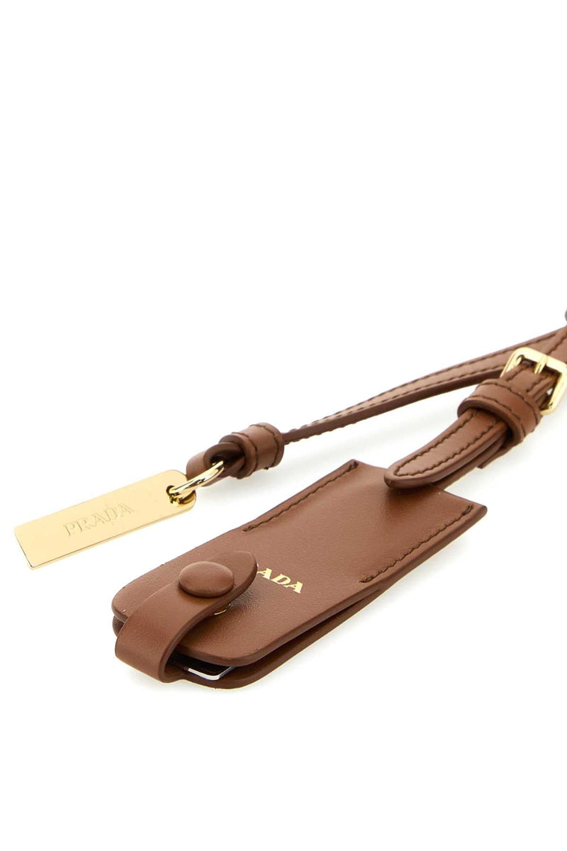 Prada Trick Key Case — Brown Steel-calfleather Keychains