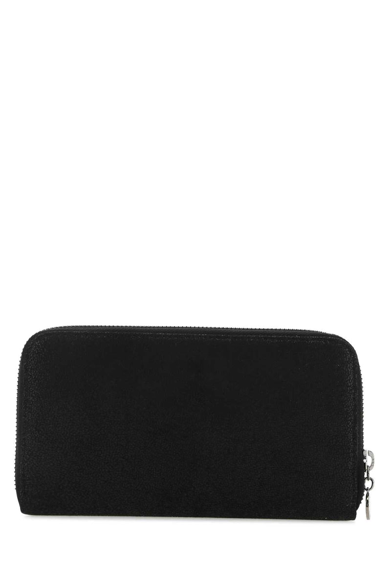 Stella Mccartney Shaggy Deer Zip-Around Wallet — Black