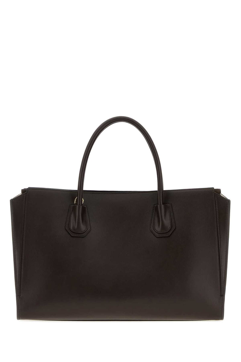 Givenchy Minimalist Leather Tote Bag — Brown