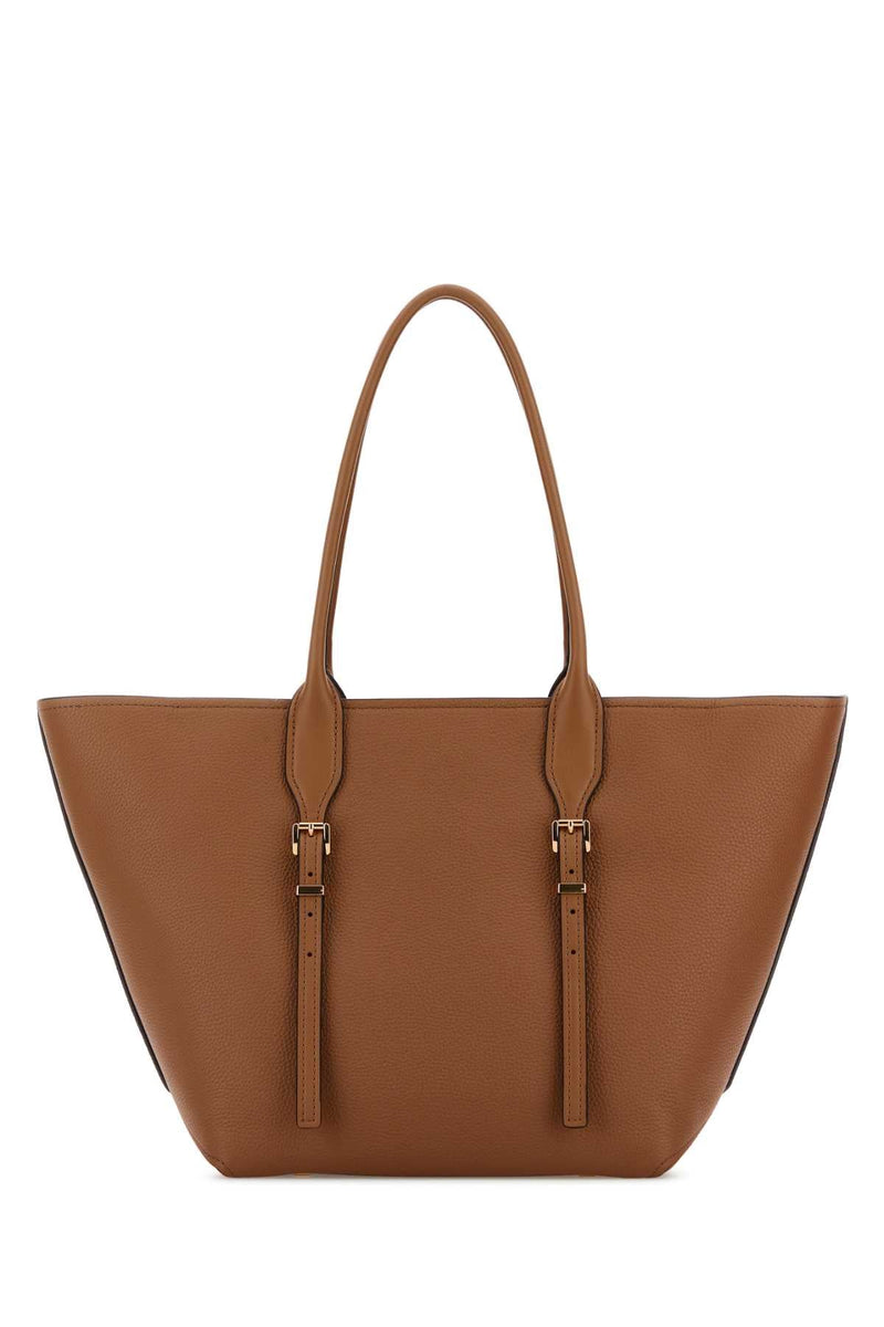 Michael By Kors Buckle Tote Bag — Brown