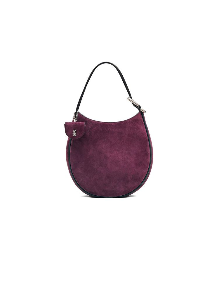 Marc Jacobs Suede Dual-Handle Shoulder Bag — Purple Cow Leather