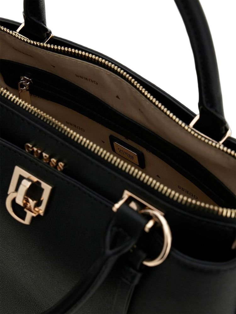 Guess Bianca Girlfriend Shoulder Bag — Black Polyurethane