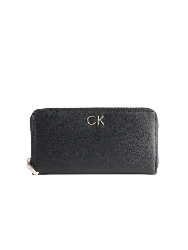 Calvin Klein Leather Continental Wallet — Black