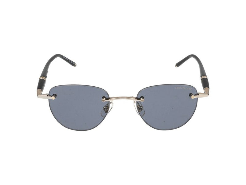 Montblanc Mb0412s Metal Frame Sunglasses — Gold