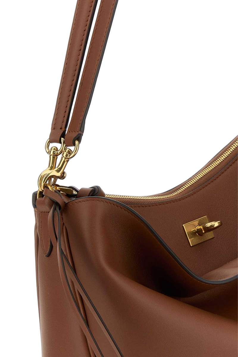 Balenciaga Calf Leather Shoulder Bag — Brown