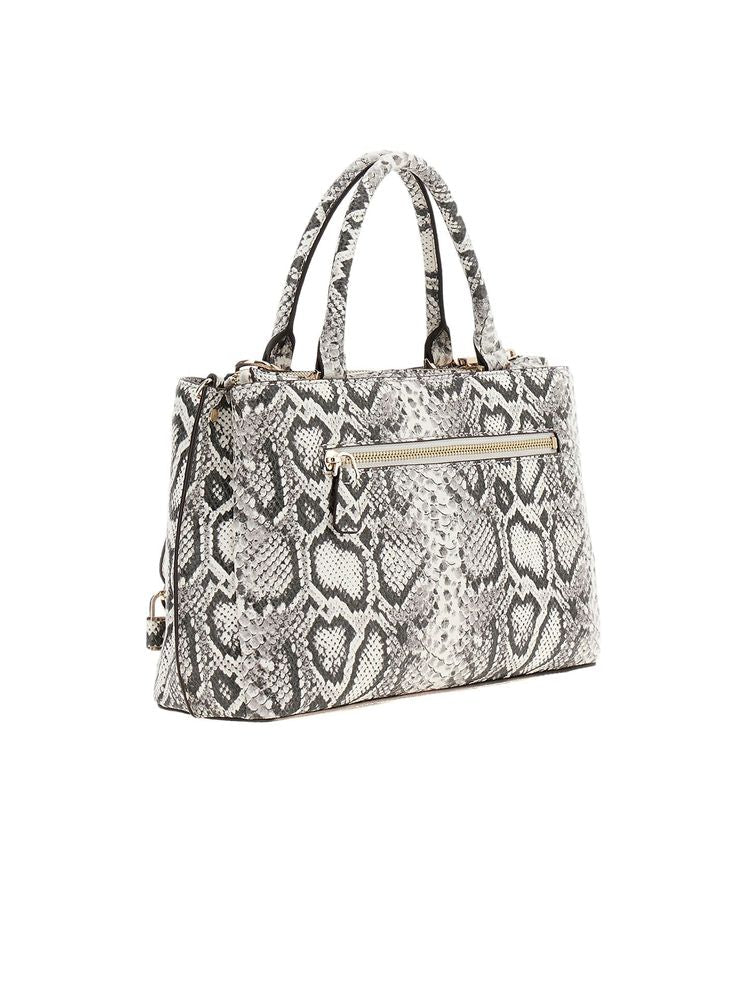 Guess Bianca Girlfriend Top Handle Bag — White Polyurethane