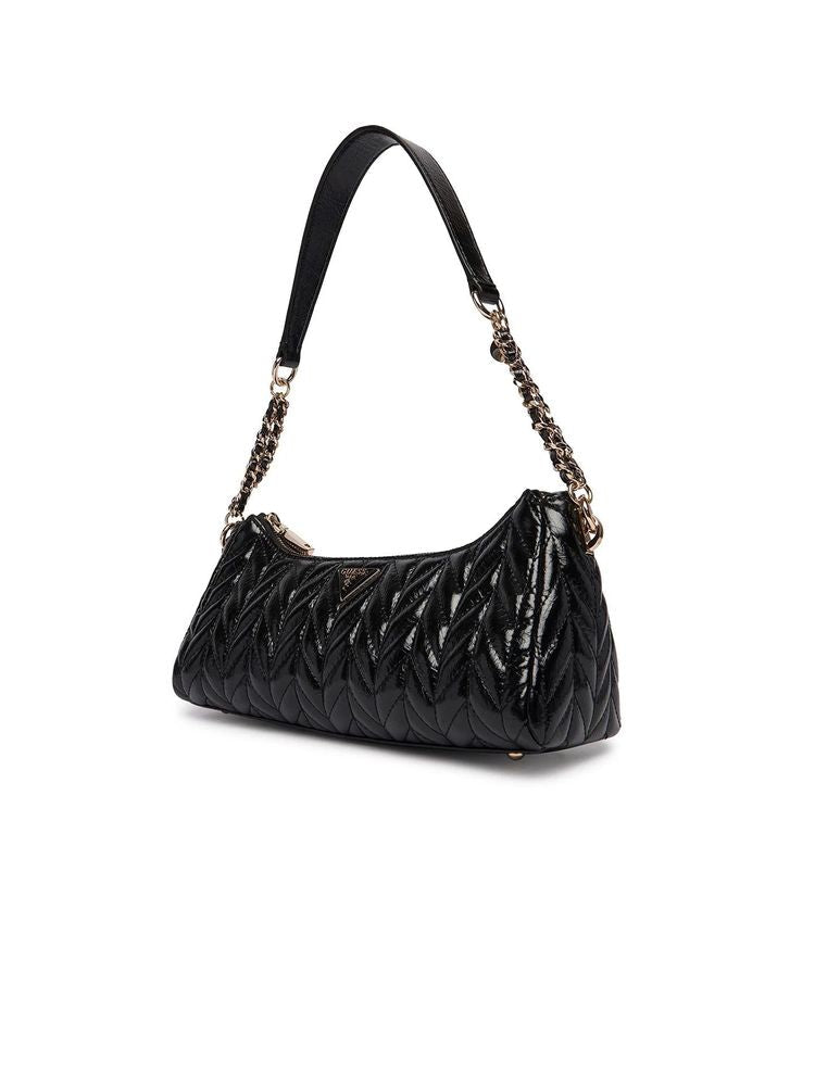 Guess Cheryl Shoulder Bag — Black Polyurethane