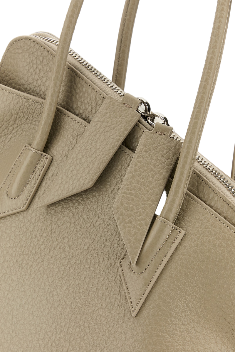 The Attico Handle Top Bag — Beige Leather