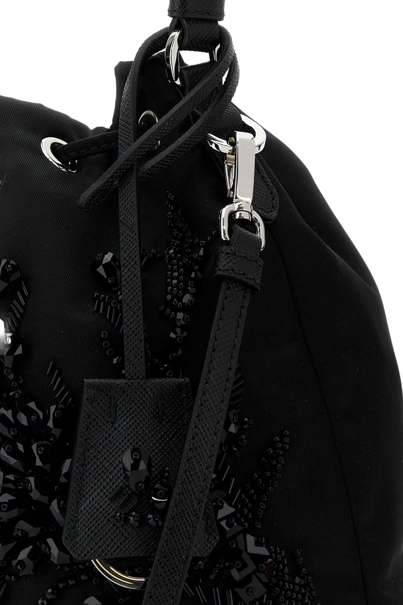 Prada Bucket Bag — Black Poliammide Riciclata-vitello