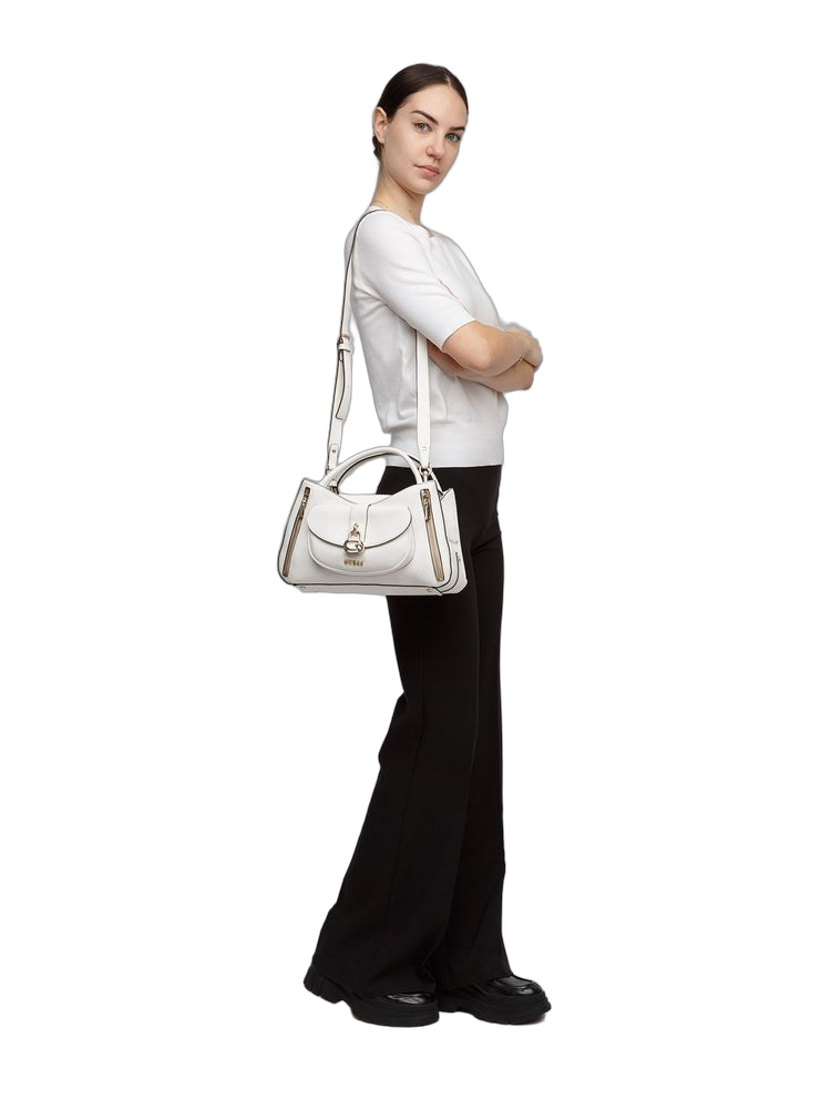 Guess Shoulder Bag — White Polyurethane