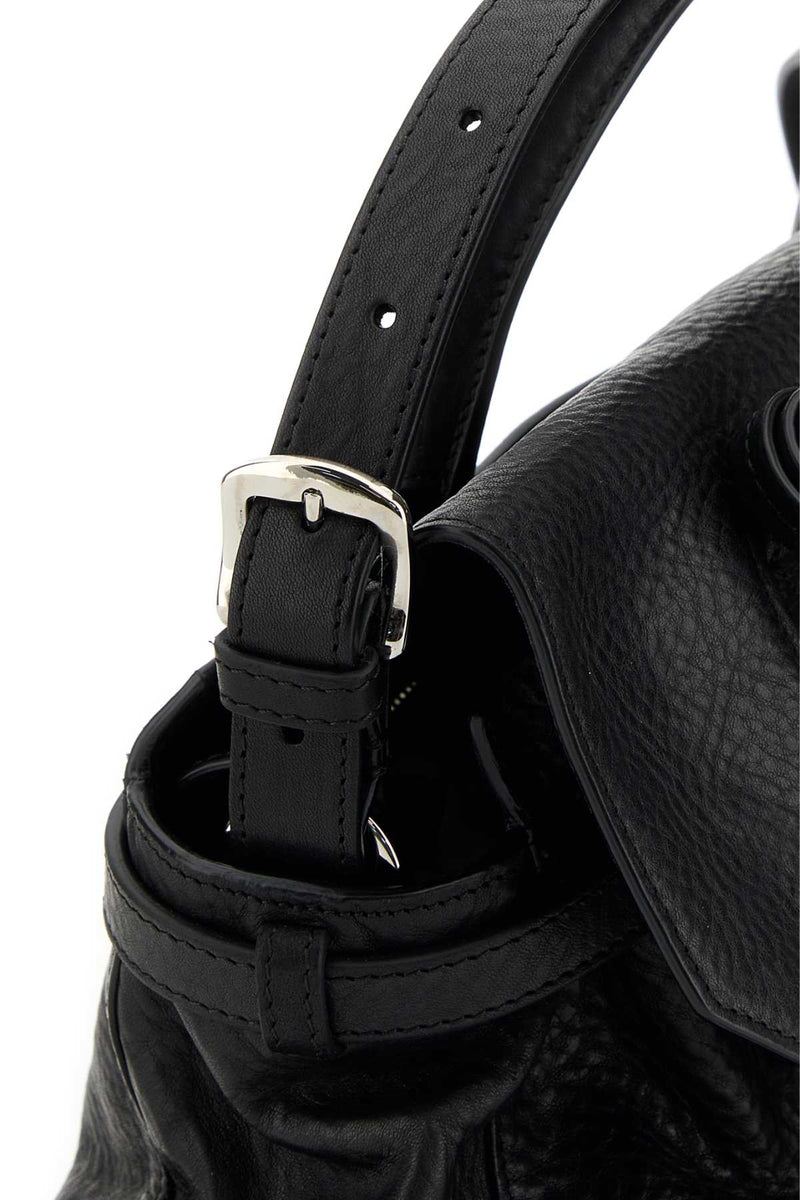 Dsquared2 Textured Leather Top Handle Bag — Black