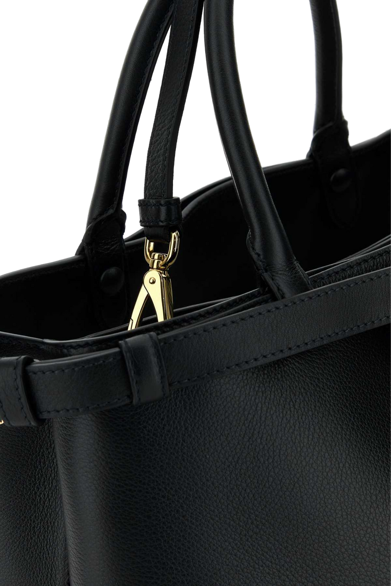 Prada Leather Top Handle Bag — Black