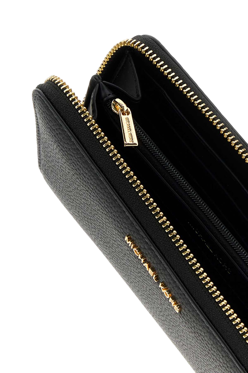Michael By Kors Slim Wallet — Black Cow Leather