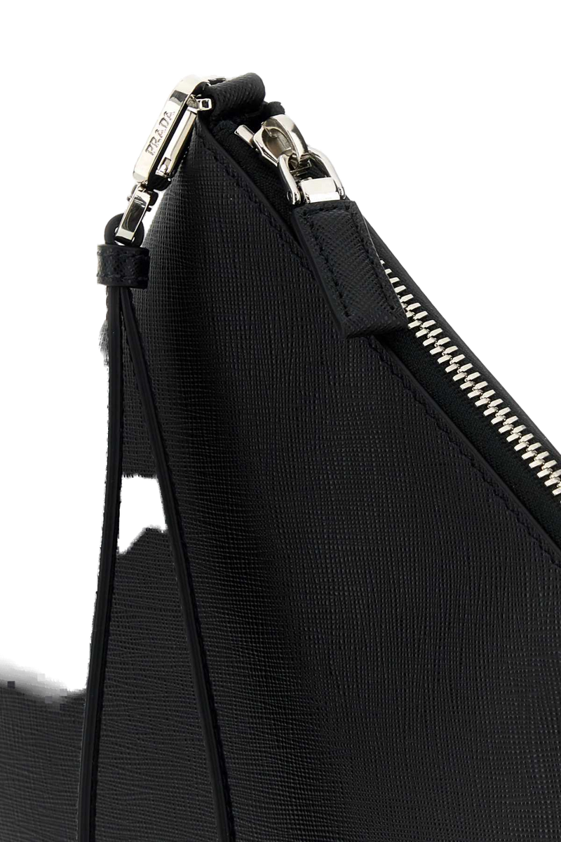 Prada Saffiano Leather Clutch — Black