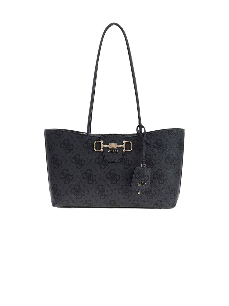Guess Tote Bag — Black Polyurethane