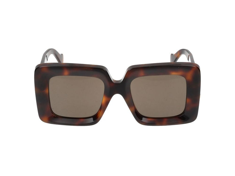 Loewe Lw40176u Square Acetate Frame Sunglasses — Tortoiseshell Standard