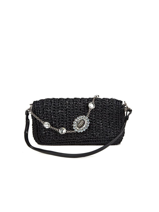 Miu Miu Quilted Lambskin Crossbody Bag — Black