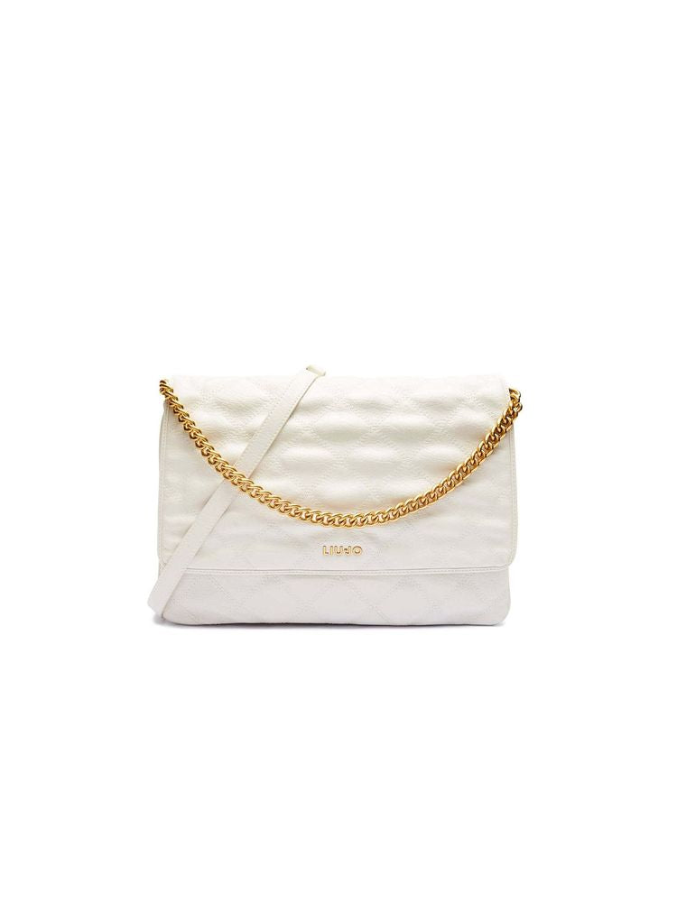 Liu Jo Quilted Polyurethane Shoulder Bag — White