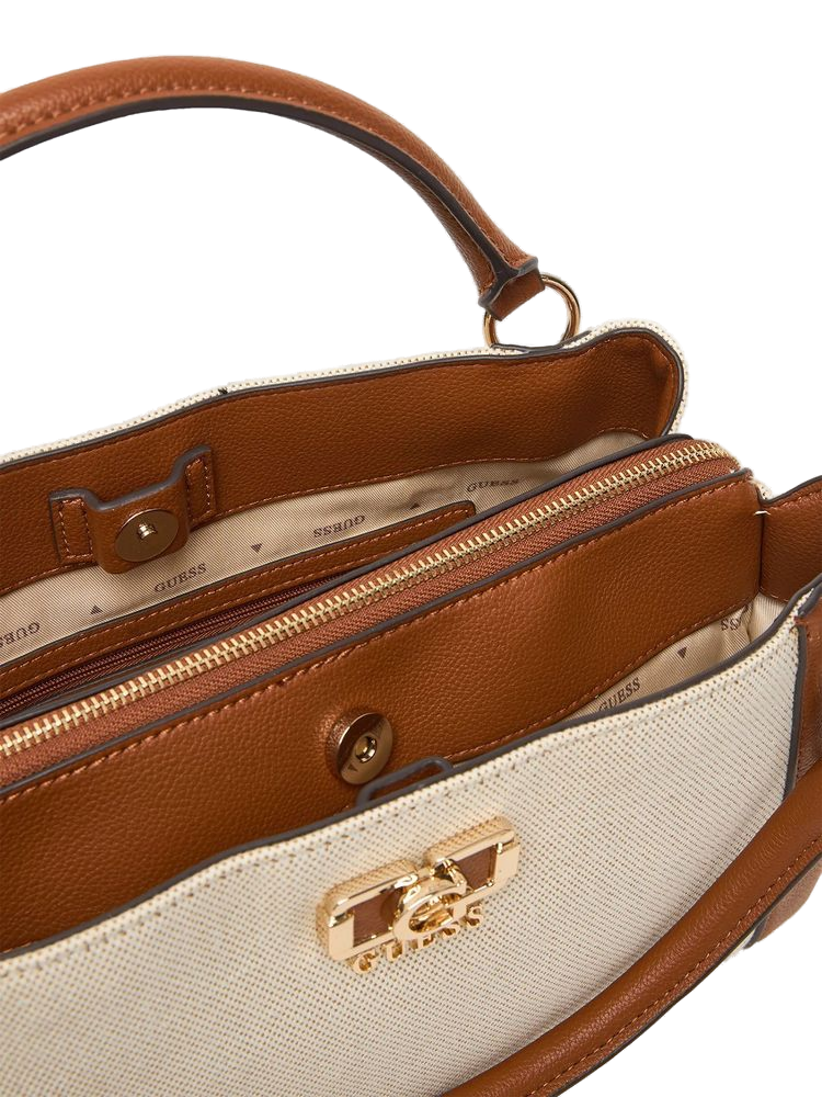 Guess Top Handle Bag — Beige Cotton